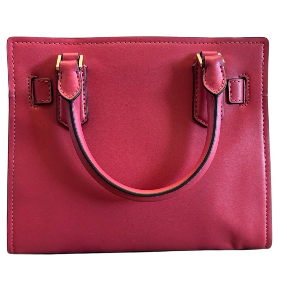 NWT Michael Kors Small Hamilton Colorblock Crossbody Satchel Pink Multi - Picture 4 of 13